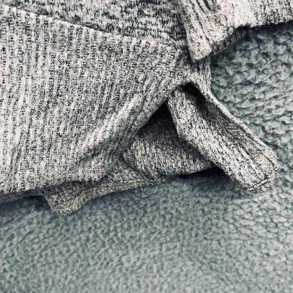 Olivia Rae Womens Top Large Heather Gray Pullover Long Sleeve Shirt - Picture 3 of 8